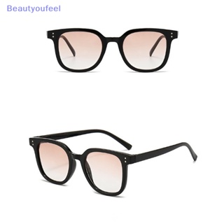 [Beautyoufeel] แว่นตากันแดด กรอบสีดํา ขนาดใหญ่ สไตล์เกาหลี สําหรับผู้หญิง
