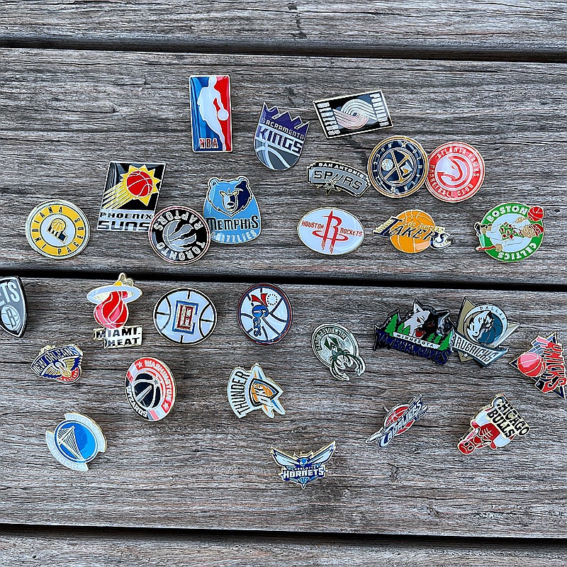 Basketball Souvenirs NBA Pin Badge Brooch Lakers Warriors Bucks Nets ...