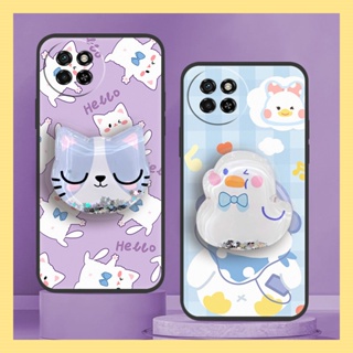 Silicone Kickstand Phone Case For Itel S23/S665L Anti-dust Anti-knock protective Cute Dirt-resistant Waterproof Cartoon