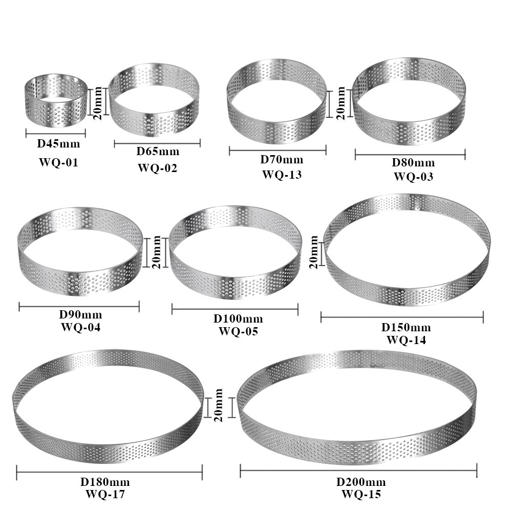 แหวนสเตนเลส-เกรด-304-ทรงกลม-สําหรับทาร์ตทาร์ต-ทาร์ตเค้ก-เบเกอรี่-diy