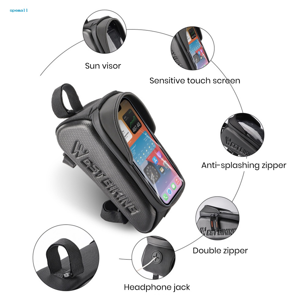 lt-spemall-gt-กระเป๋าหน้าจอสัมผัส-กันน้ํา-ติดตั้งง่าย-อุปกรณ์เสริม-สําหรับจักรยานเสือภูเขา
