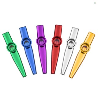 Audioworld เครื่องดนตรีอลูมิเนียมอัลลอยด์ Kazoo สําหรับเด็ก และผู้ใหญ่ ผู้เริ่มต้น 6 ชิ้น