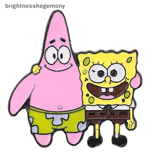 Bgth เข็มกลัด โลหะผสม ลายการ์ตูน SpongeBob SquarePants Patrick Star สร้างสรรค์ สําหรับตกแต่งกระเป๋า