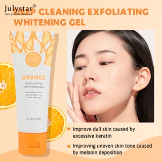 JULYSTAR Mintox Orange Body Lotion Scrub Exfoliating Gel Facial Body Facial Scrub Skin Cleansing Show Smooth and Bright Skin