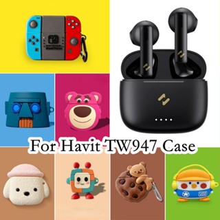 【จัดส่งด่วน】เคสหูฟัง แบบนิ่ม ลายการ์ตูน สําหรับ Havit TW947 Havit TW947