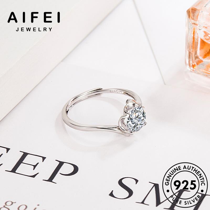 aifei-jewelry-925-silver-แหวน-มอยส์ซาไนท์ไดมอนด์-ผู้หญิง-ต้นฉบับ-เงิน-เปิดแขนบิด-เครื่องประดับ-เกาหลี-แฟชั่น-แท้-เครื่องประดับ-r136