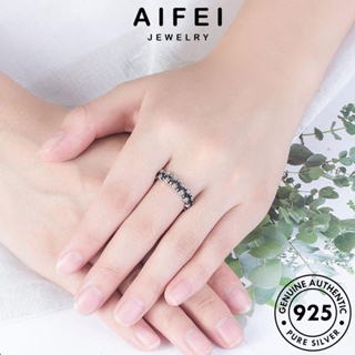 AIFEI JEWELRY เกาหลี ผู้หญิง 925 Silver ต้นฉบับ แหวน แท้ แฟชั่น เครื่องประดับ ดาวย้อนยุค เครื่องประดับ เงิน R278