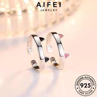 AIFEI JEWELRY แมวเกาหลี คู่รัก เงิน เครื่องประดับ แฟชั่น แท้ ต้นฉบับ Silver เกาหลี 925 แหวน เครื่องประดับ R291