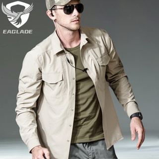Eaglade เสื้อคาร์โก้ยุทธวิธี QZ7422 สีกากี แห้งเร็ว ยืดหยุ่นได้