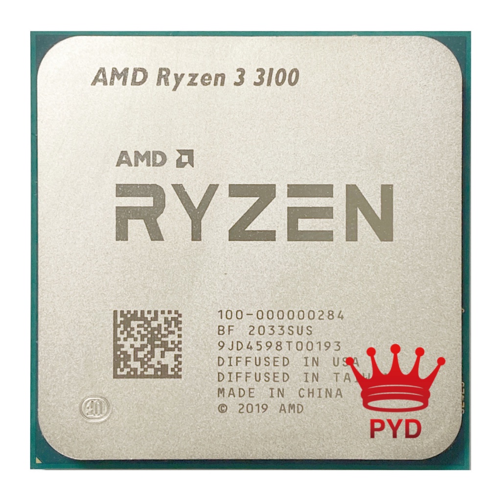 โปรเซสเซอร์ CPU AMD Ryzen 3 3100 R3 3100 3.6 GHz Quad-Core Eight-Thread ...