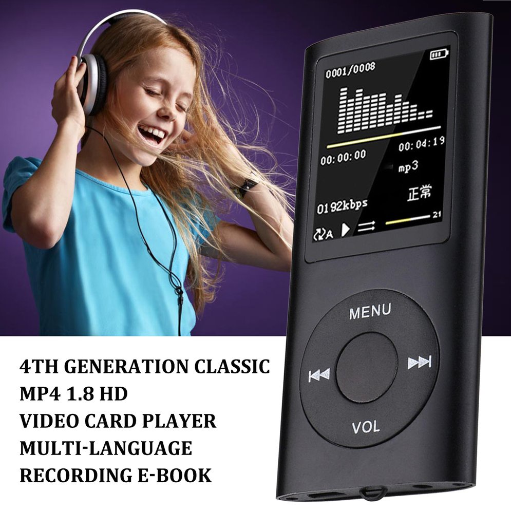 เครื่องเล่น-mp4-1-8-การ์ดวิดีโอ-mp4-mp3-บันทึกได้หลายภาษา-e-book-walkman