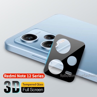3 in 1 ฟิล์มกระจกนิรภัยกันรอยเลนส์กล้อง ทรงโค้ง 3D สีดํา สําหรับ Redmi Note 12 Pro Plus 5G 4G 2023 Note12 Note12Pro 12Pro Xiaomi Poco X5