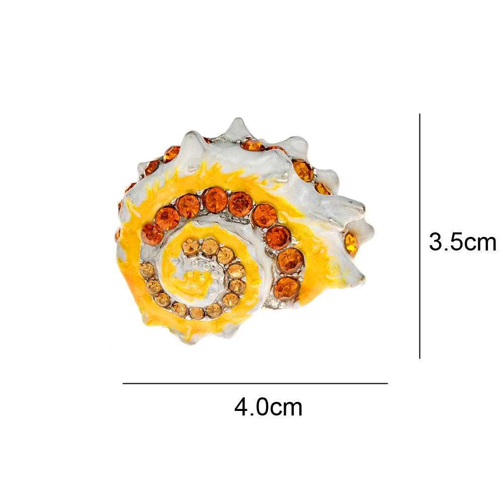 เข็มกลัด-รูปเปลือกหอย-ประดับพลอยเทียม