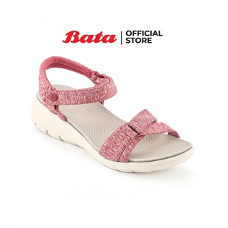 Bata Womens Flat Sandals รองเท้าส้นแบนรัดส้น รองเท้าลำลอง สวมใส่ง่าย รองรับน้ำหนักเท้าได้ดี สำหรับผู้หญิง รุ่น Flex-Plus สีแดง 6615713 สีกรมท่า 6619713