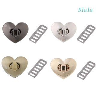 Blala อุปกรณ์ล็อคกระเป๋าถือ รูปหัวใจ แบบบิด โลหะ DIY