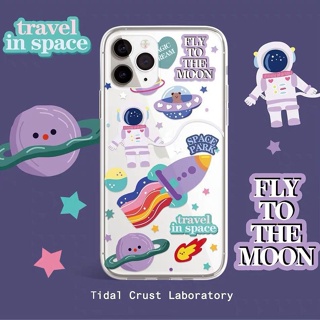 Astronaut Phone Case For IPhone 11pro Phone Case for iphone Xsmax Silicone XR Trendy 13 Male 67 8plus All Inclusive 14 Transparent 12