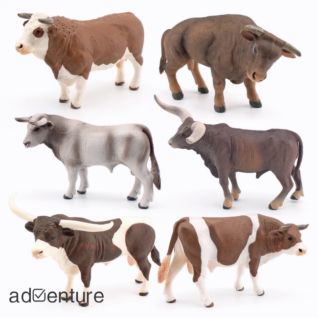 adven-โมเดลฟิกเกอร์-รูปวัว-วัวจําลอง-ของเล่นเสริมการเรียนรู้-สําหรับเด็ก