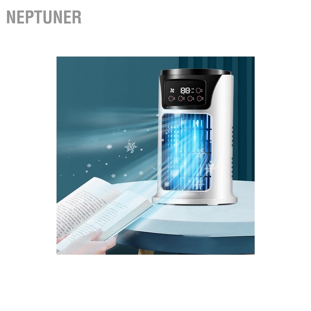 neptuner-พัดลมปรับอากาศแบบสเปรย์-เสียงรบกวนต่ำ-ตั้งเวลา-6-ชั่วโมง-ความเร็วลม-ระดับ-ทำความเย็นอย่างรวดเร็ว