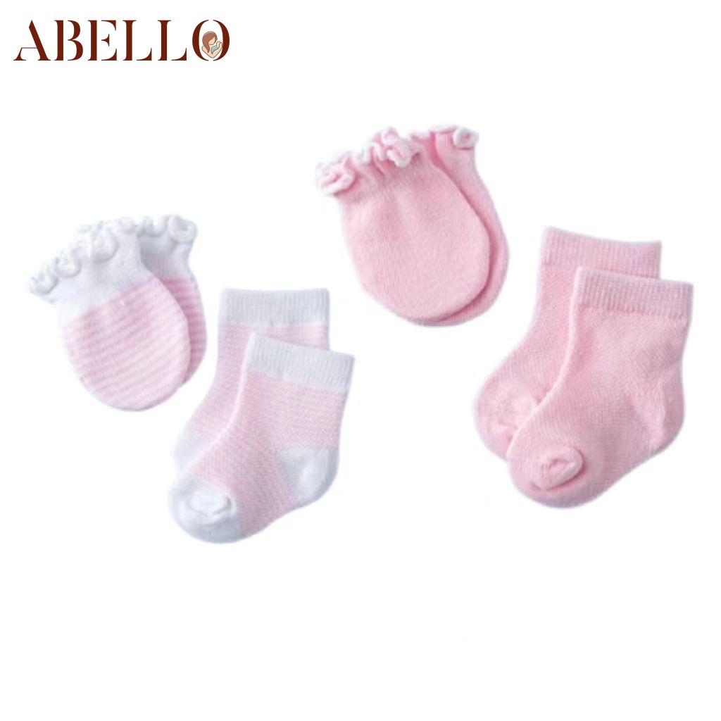 abello-ถุงเท้าเด็ก-ผ้าฝ้าย-ป้องกันยุง-ปลายนิ้ว-ป้องกันรอยขีดข่วน-ถุงมือเด็ก-4-คู่