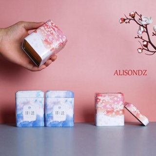 ALISONDZ Multifunction Tea Jar Vintage Teaware Tea Box Portable Storage Container Sealed Kitchen Holder Metal Candies Can