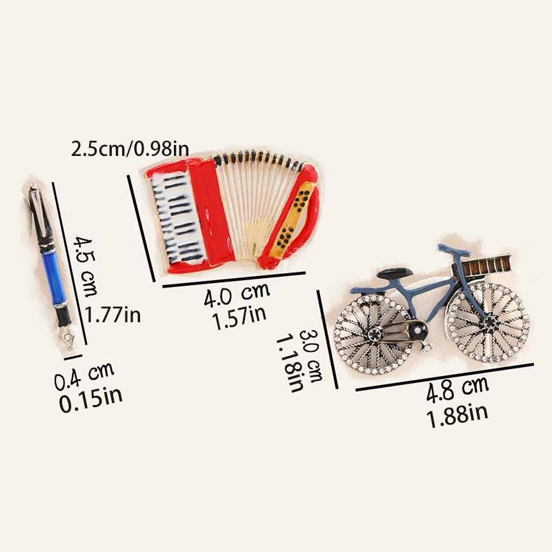 เครื่องประดับ-เข็มกลัด-รูปปากกาจักรยาน-ประดับเพชรเทียม-สไตล์วินเทจ-สําหรับทุกเพศ