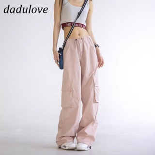 DaDulove💕 New American Ins High Street Hip-hop Overalls Pink High Waist Loose Casual Pants Large Size Trousers