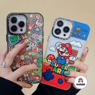 เคสโทรศัพท์มือถือแบบแข็ง ผิวด้าน กันรอยขีดข่วน ลายการ์ตูนมาริโอ้ สําหรับ IPhone 11 14 Pro Max X XS XR 13Pro 12 Pro Max 7 8 Plus