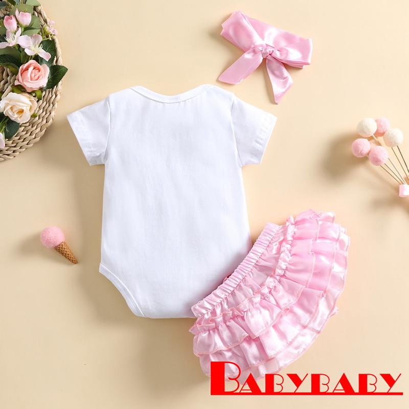 babybaby-ชุดรอมเปอร์-แขนสั้น-ลายดอกไม้-เขากวาง-กางเกงขาสั้น-แต่งระบาย-ที่คาดผม-สําหรับเด็ก