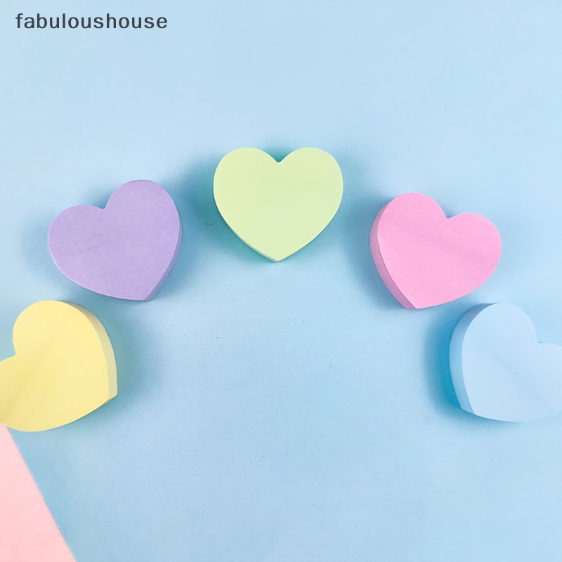 fabuloushouse-ใหม่-พร้อมส่ง-กระดาษโน้ตมีกาวในตัว-ลายหัวใจ-อุปกรณ์เสริม-สําหรับสํานักงาน-โรงเรียน-120-แผ่น