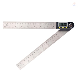 ไม้บรรทัดดิจิทัล หน้าจอ LCD 360 องศา อเนกประสงค์° เครื่องมือวัดโปรแทรกเตอร์ Goniometer อิเล็กทรอนิกส์ สเตนเลส พร้อมฟังก์ชั่น Hold and Zeroing