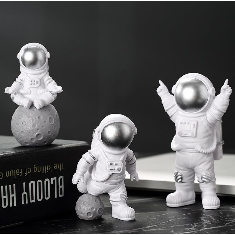 โมเดลฟิกเกอร์-รูปนักบินอวกาศ-ธีมอวกาศ-สําหรับตกแต่งบ้าน-เค้กวันเกิดเด็ก-3-ชิ้น