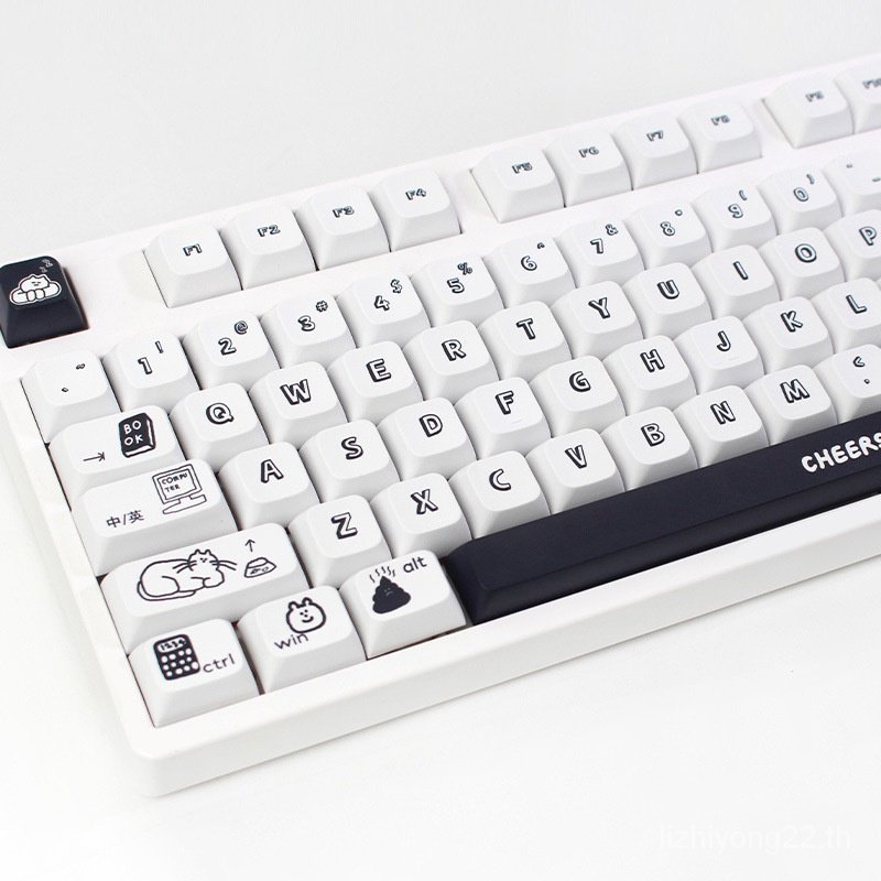 Black XDA key cap mechanical keyboard customization personalized cute