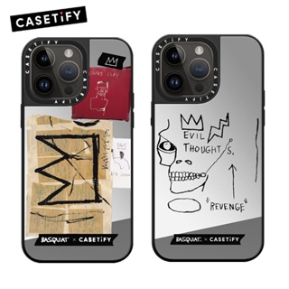 Basquiat เคสโทรศัพท์มือถือ ซิลิโคนแข็ง กันกระแทก ลายมงกุฎ พร้อมกล่อง หรูหรา สําหรับ iPhone 11 12 13 14 Pro Max 14Plus