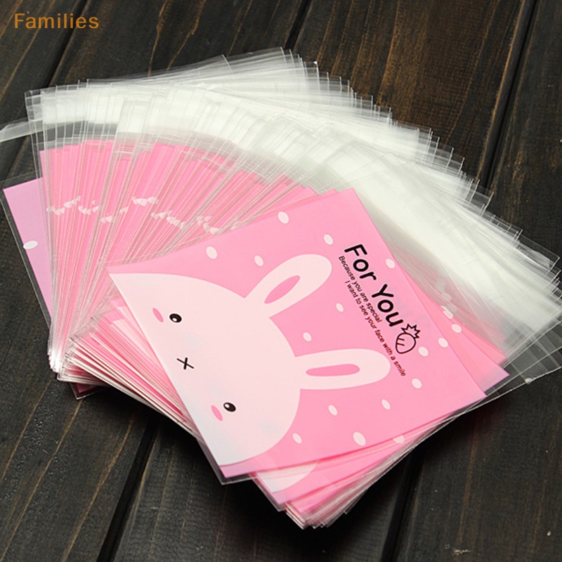 families-gt-ถุงกระดาษแก้ว-ลายกระต่าย-มีกาวในตัว-สําหรับใส่ขนมคุกกี้-ของขวัญวันเกิด-100-ชิ้น