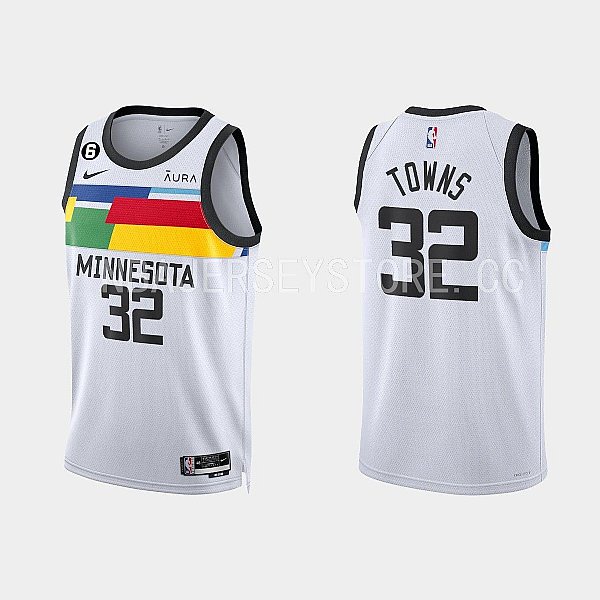 minnesota-timberwolves-32-karl-anthony-towns-เสื้อสเวตเตอร์ของเสื้อบาสเก็ตบอล-nba-jersey