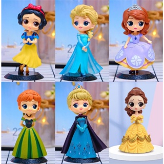 ตุ๊กตาเจ้าหญิงดิสนีย์ Snow White Belle Cinderella Mermaid ฟิกเกอร์ Pvc โมเดลของเล่นสําหรับเด็ก