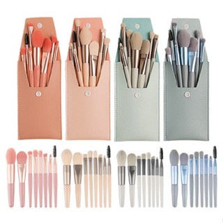 Tik Tok ีี # New Mini 8 Pcs. Makeup Brush Set Brush eye shadow Eyelash Brush powder blusher Powder Brush Makeup Brush Factory Direct Sales 7 20zs