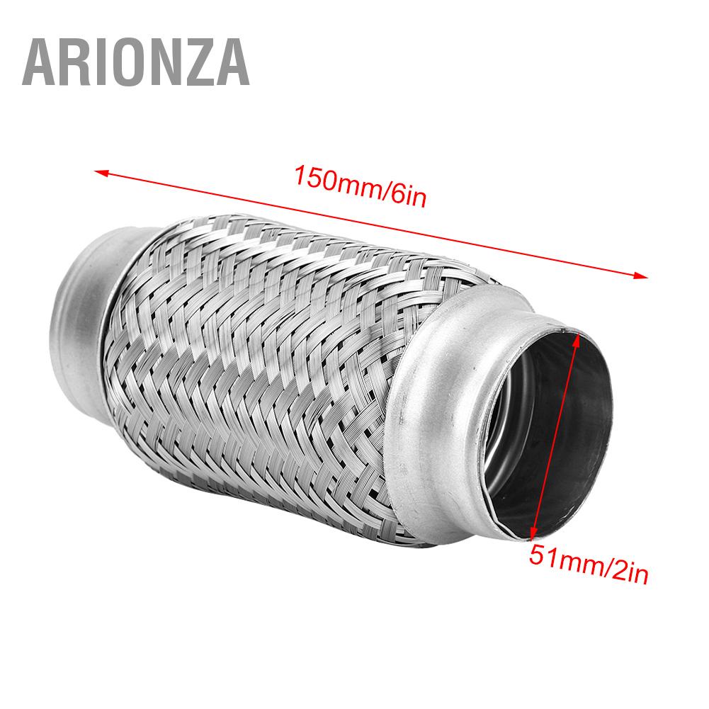 arionza-2-x-6in-รถ-ท่อไอเสียท่ออ่อนสแตนเลสเชื่อมข้อต่อท่ออุปกรณ์รถยนต์