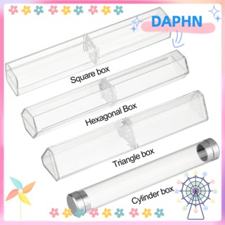 Daphs กล่องพลาสติกใส สีพื้น สําหรับใส่ปากกา เครื่องเขียน สํานักงาน