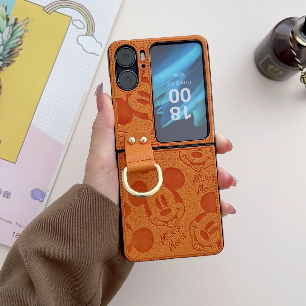 เคสโทรศัพท์มือถือ-ฝาพับ-พร้อมแหวนตั้งโทรศัพท์-สําหรับ-oppo-find-n2-n2flip