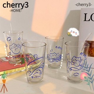 Cherry3 แก้วกาแฟ แบบใส มีฝาปิด สําหรับห้องครัว