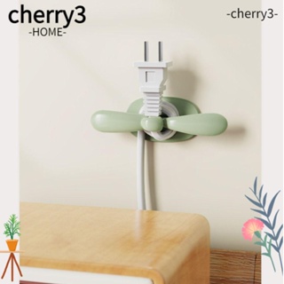 Cherry3 อุปกรณ์จัดเก็บปลั๊กสายไฟ สีขาว สําหรับห้องครัว 4 ชิ้น