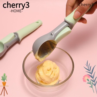 Cherry3 ช้อนตักคุกกี้ พลาสติก คุณภาพสูง ทําความสะอาดง่าย ทนทาน สําหรับตักไอศกรีม ขนมหวาน