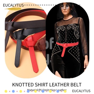EUTUS New Non Perforated Leather Belt Creative Style Waist Seal Knotted Shirt Belt Womens Belts Fashion Wild Ladies Belts Luxury Designers Fashion Waist Matching Suit Waist Knot/Multicolor
