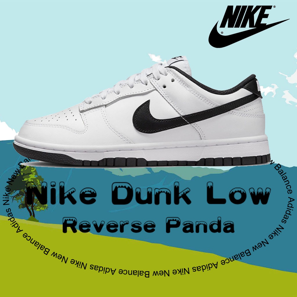 ของแท้-100-nike-dunk-low-reverse-panda-รองเท้าผ้าใบ-แฟชั่น-สะดวกสบาย