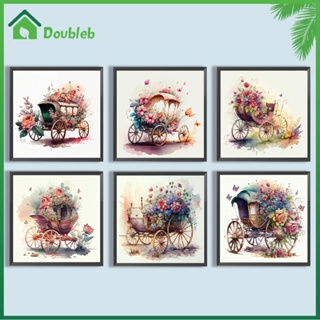 【Doub X ✮】ภาพวาดปักเพชร ทรงกลม ลายดอกไม้ 5D DIY สําหรับตกแต่งบ้าน รถยนต์ ✮