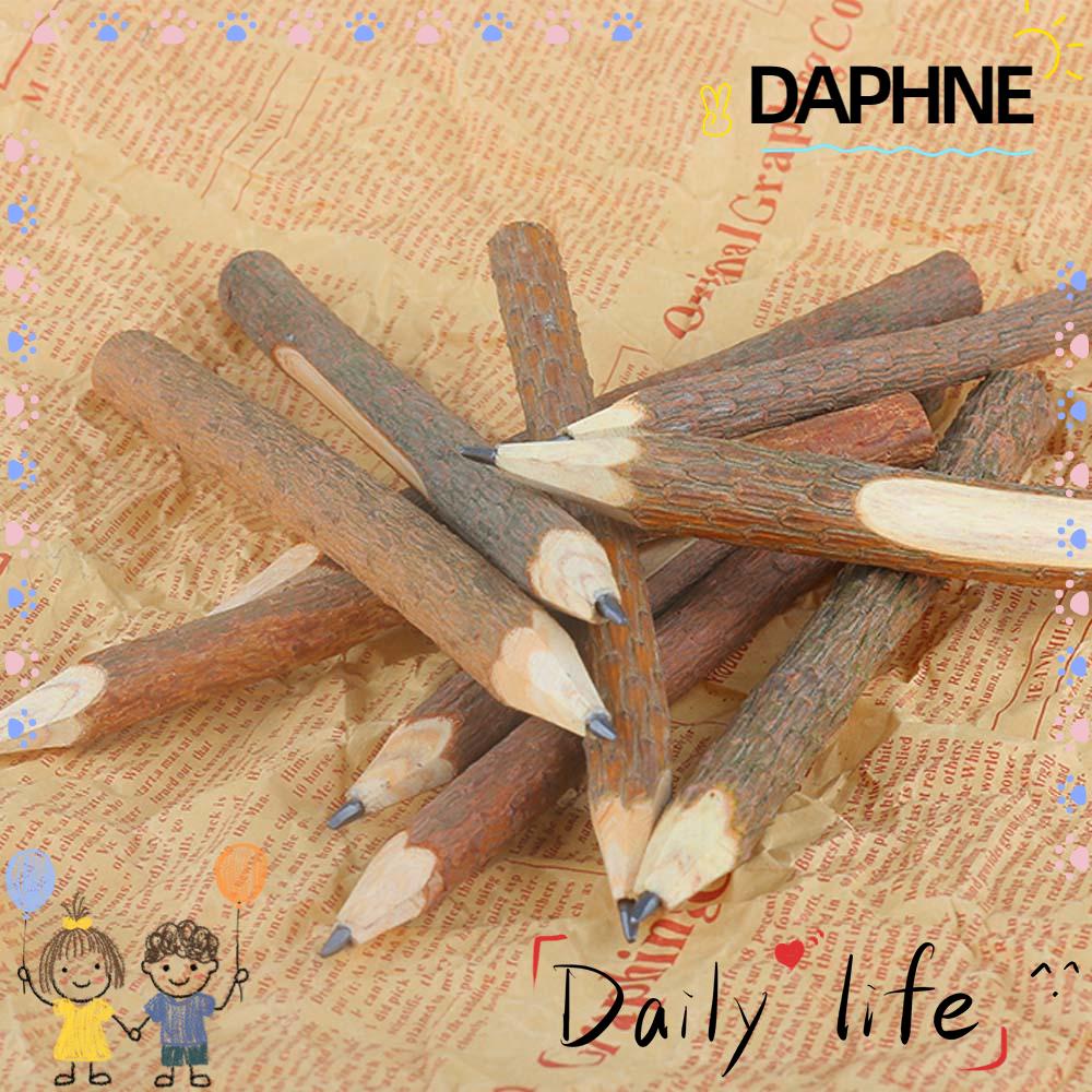 daphne-ดินสอไม้-5-ชิ้น-เครื่องเขียน-งานศิลปะ-กิ่งไม้-และวิกผม