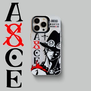 เคสโทรศัพท์มือถือ กันกระแทก ลายการ์ตูนอนิเมะ OnePiece Ace สําหรับ IPhone 11 12 13 14 Pro Max IPhone 14 Pro Max IPhone 13 Pro IPhone 12