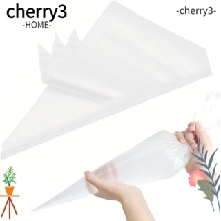 Cherry3 ถุงบีบไอซิ่ง ทรงสามเหลี่ยม PE ขนาดใหญ่ 18 นิ้ว ใช้แล้วทิ้ง สะดวก สําหรับทําเบเกอรี่ 100 ชิ้น