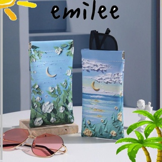 Emilee กระเป๋าใส่แว่นตา หนัง PU พิมพ์ลายดอกไม้ ที่ทนทาน